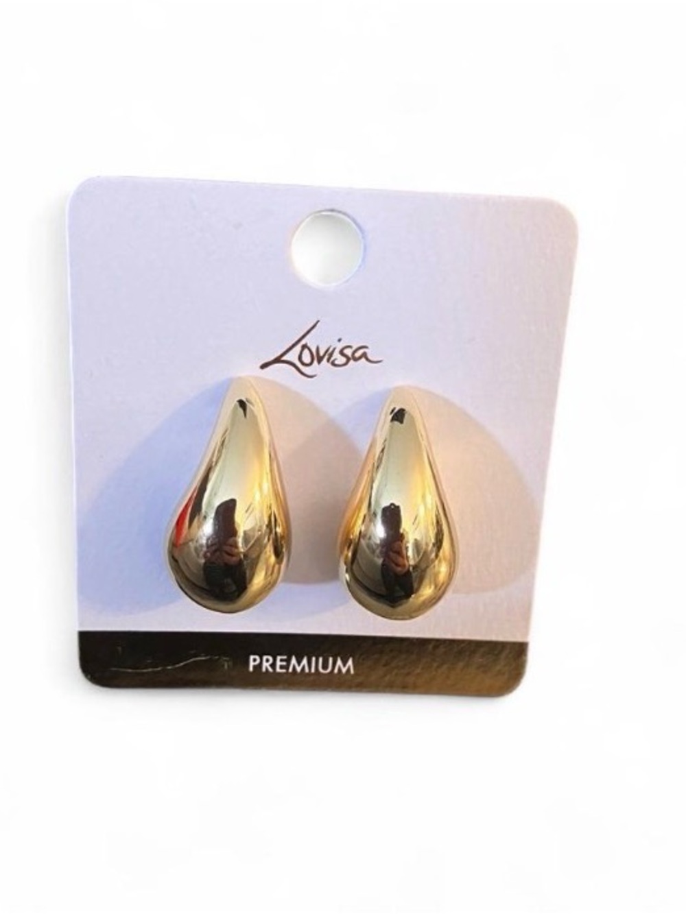 Classic style,soft girl vibes,Lovisa Gold Teardrop Dome Earrings